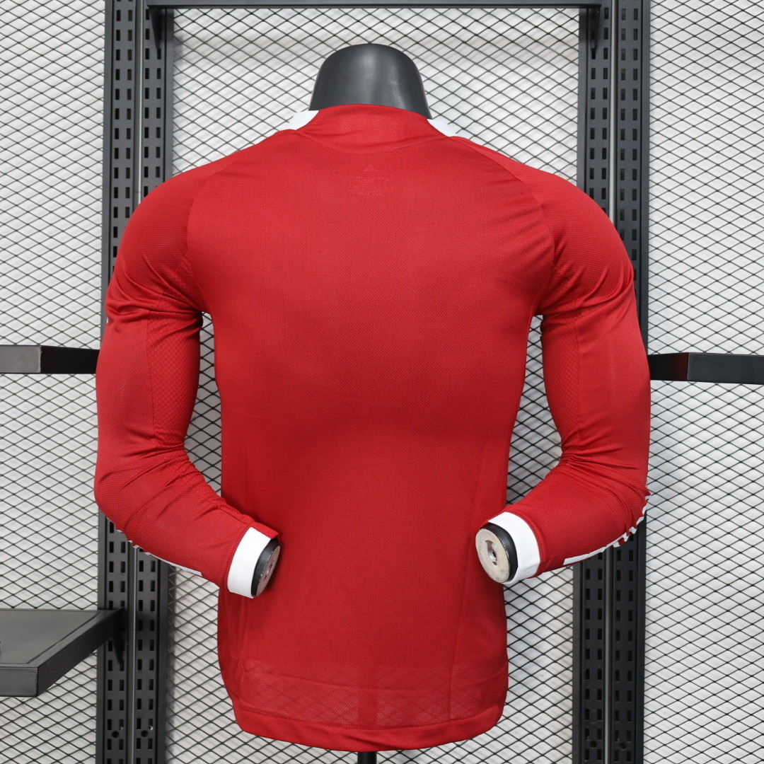  2025-2026 Liverpool Home Long-Sleeve Soccer Jersey (Player)