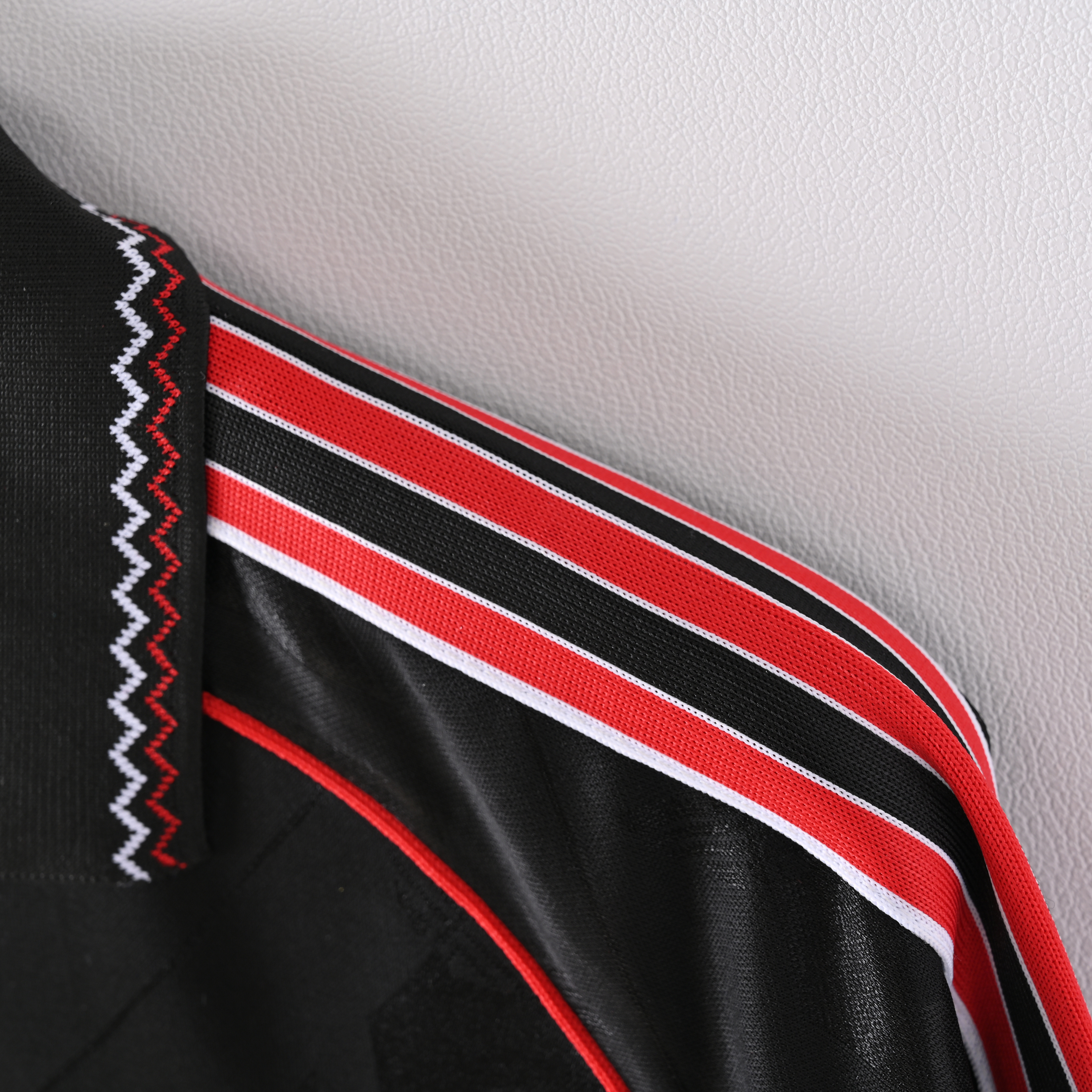 2024/2025 Manchester United Long Sleeve Black Patterned Casual Polo Shirt ( Fan Retro-Edition )