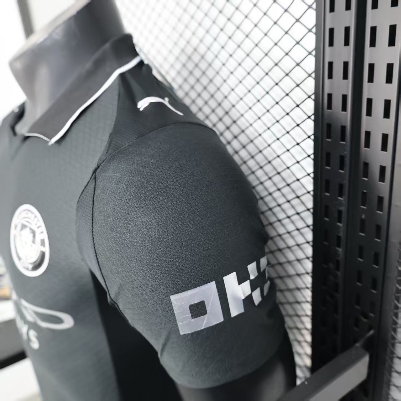 2025-2026 Manchester City away short sleeve T-shirt black jersey (player-version)