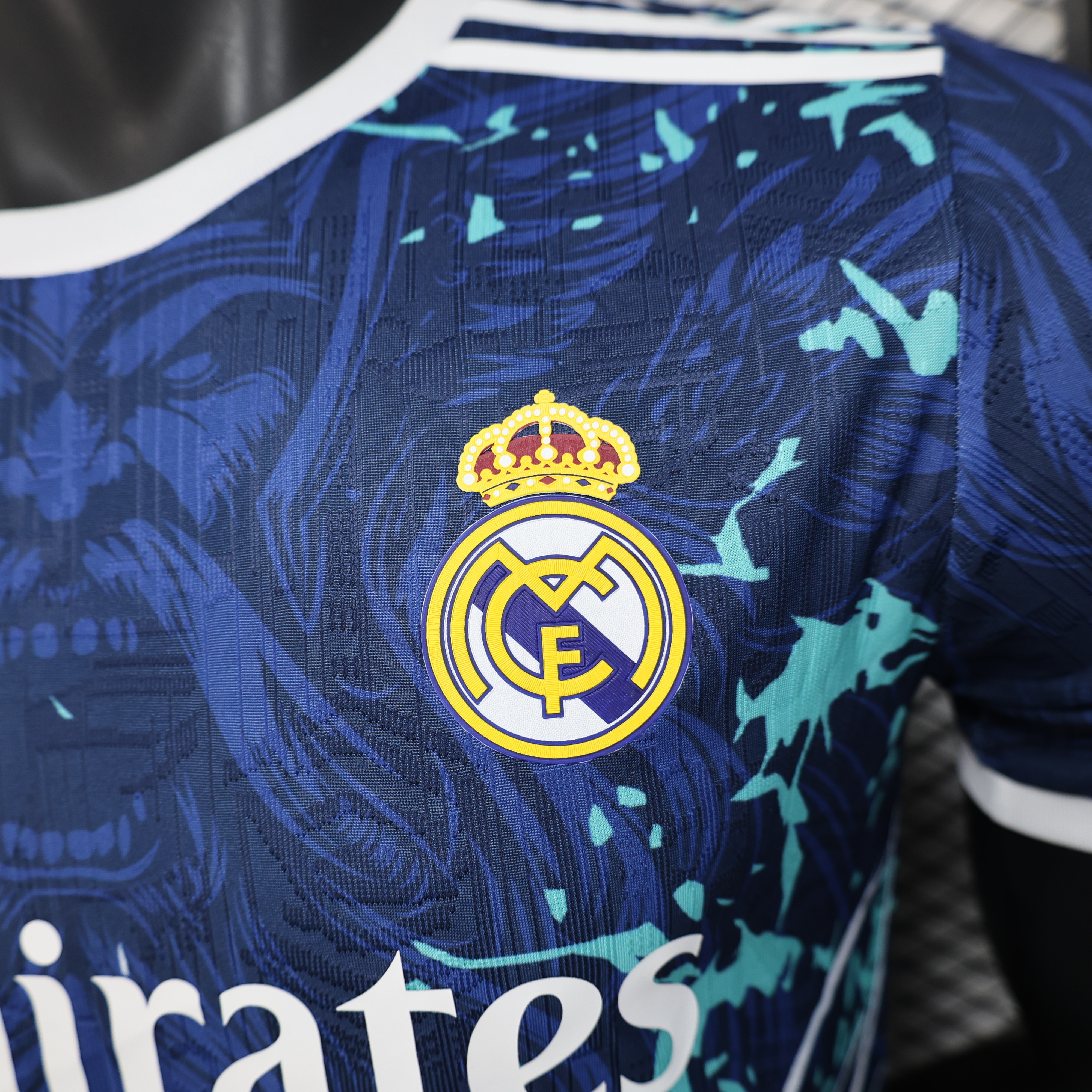 2025/2026 Real Madrid Camo Blue Special Edition Short-Sleeve Jersey ( Player )