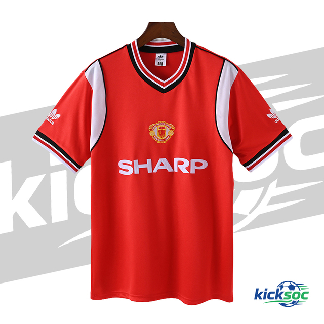 1985 Manchester United Home Short-Sleeve Retro Red Jersey ( Fan ) 