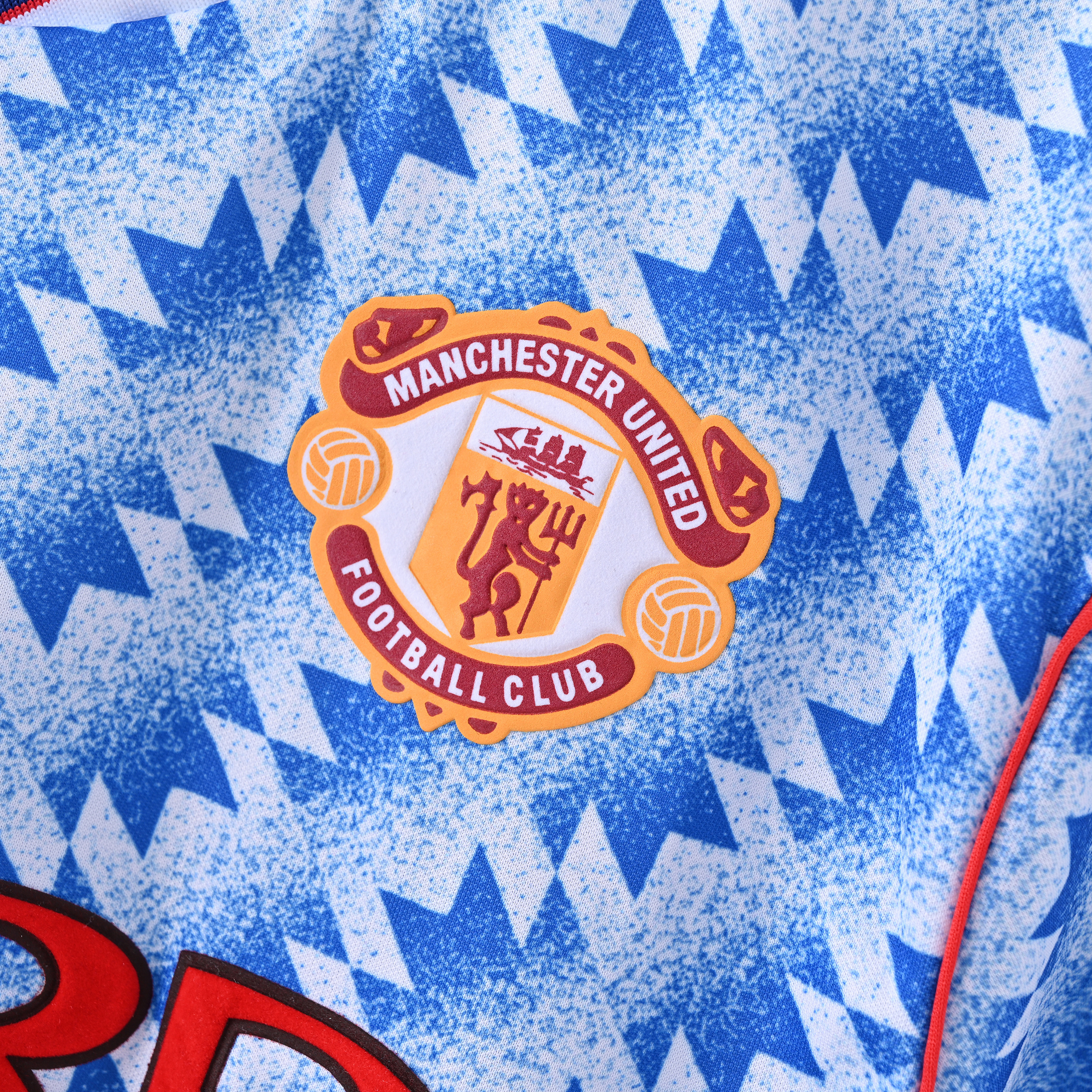 1990/1992 Manchester United Away Short-Sleeve Retro Blue Jersey ( Fan ) 