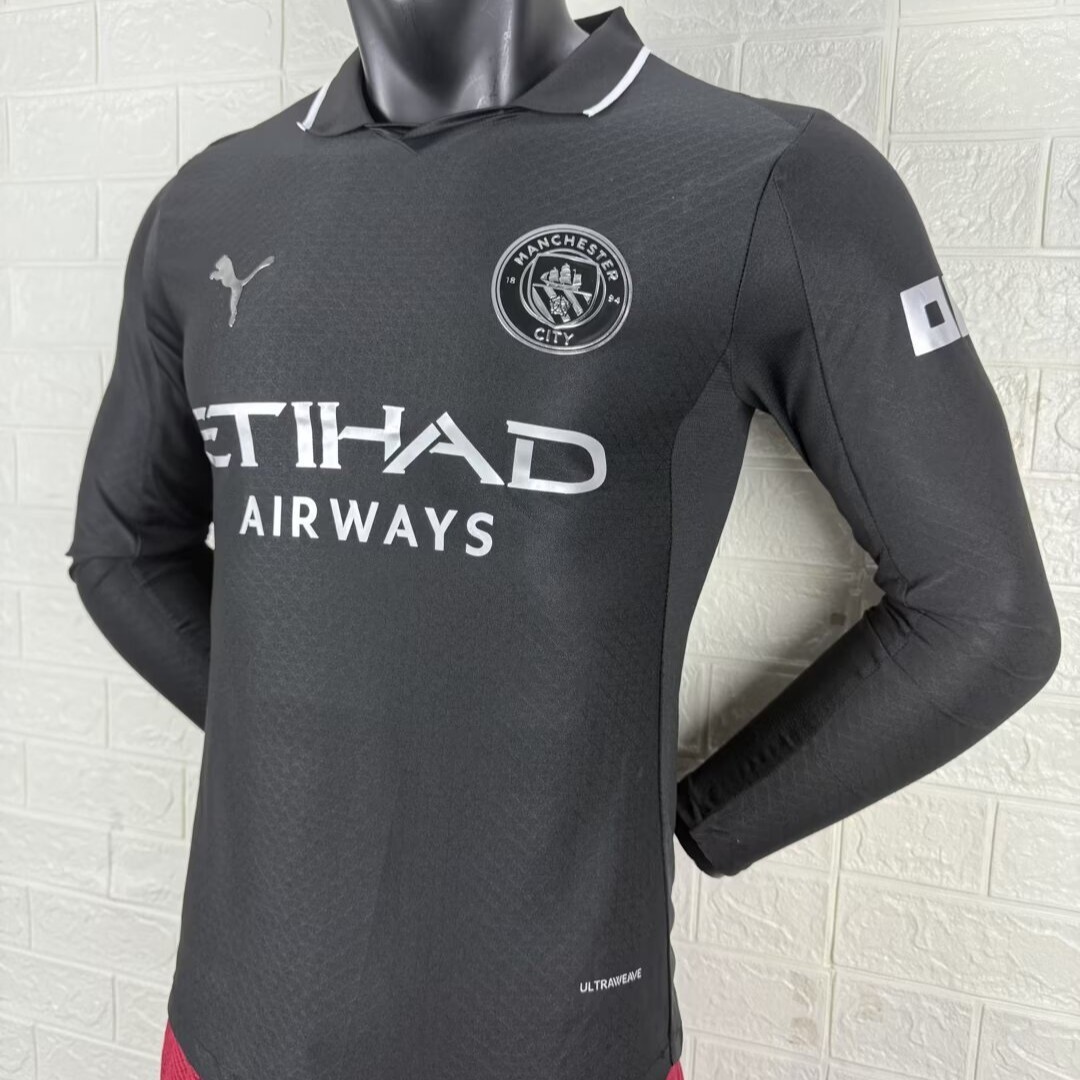 2025-2026 Manchester City Away Long Sleeve Football Jersey ( Player ) 