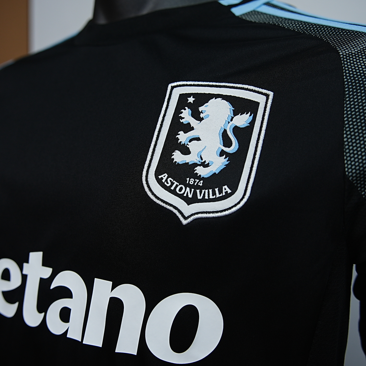 2025-2026 Aston Villa Away Black Short-Sleeve Jersey ( Fan )