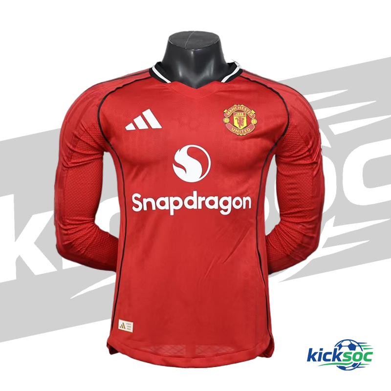 Manchester United 25-26 home red long-sleeve football jersey【player-edition】