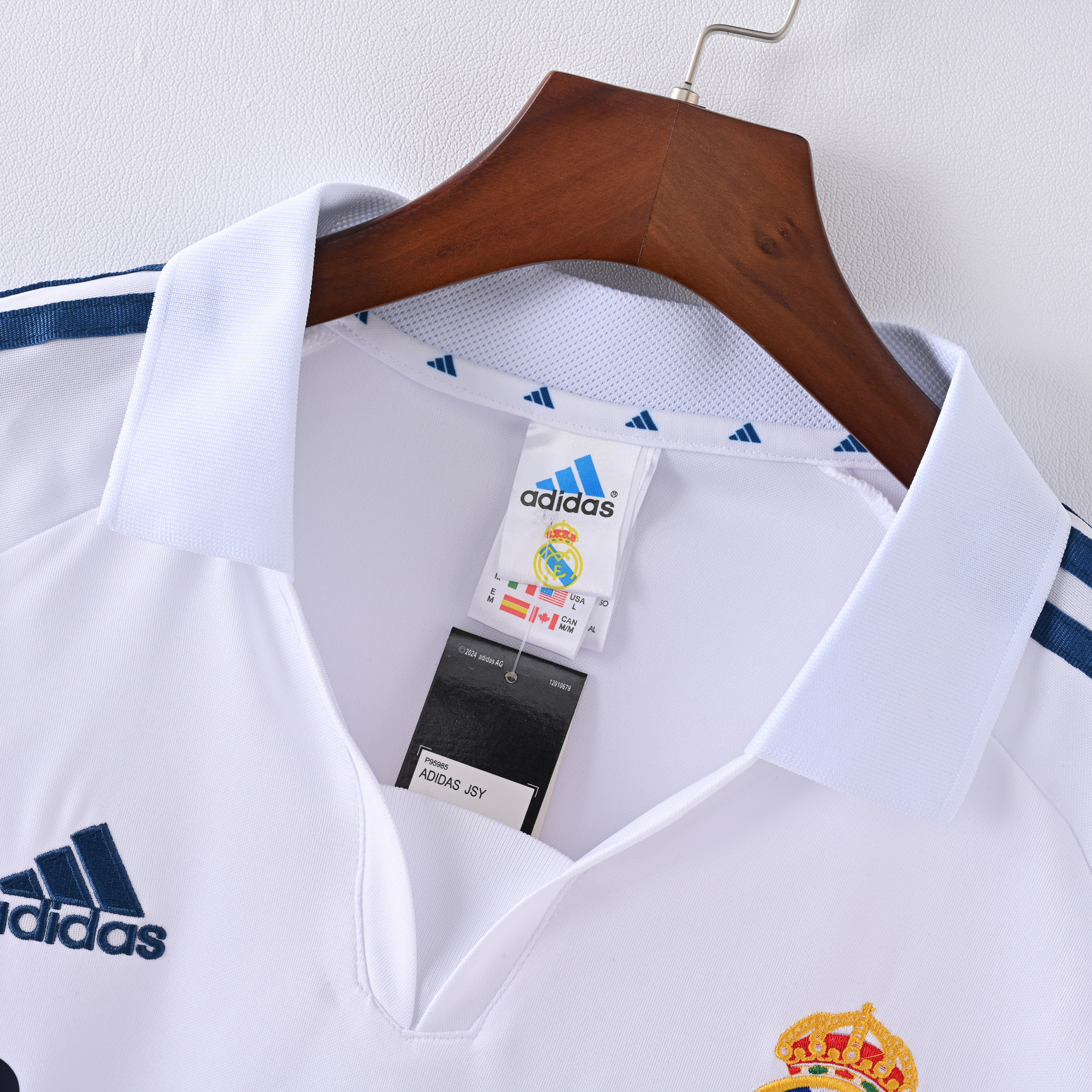 2001/2002 Real Madrid Home White Short-Sleeve Shirt ( Fan ) 