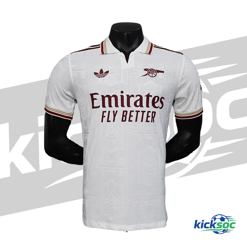 2025-2026 Arsenal season away short sleeve jersey white (player-version)