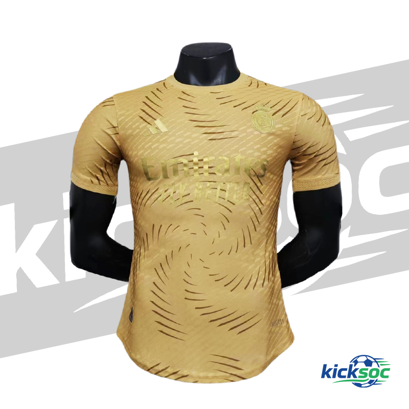 2025/2026 Real Madrid Gold Special Edition Short-Sleeve Jersey ( Player )