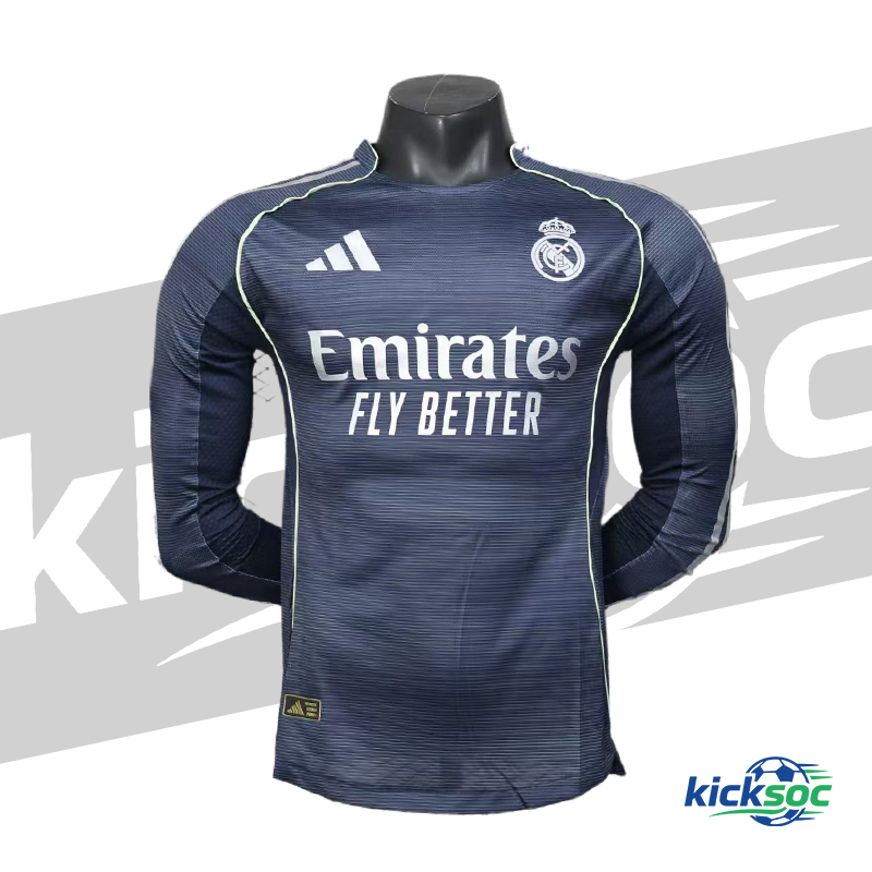 2025-2026 Real Madrid Away Long-Sleeve Jersey ( Player )