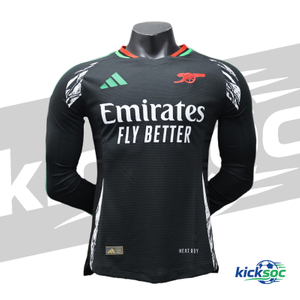2024-2025 Arsenal Away Black Long-Sleeve Jersey (Player)