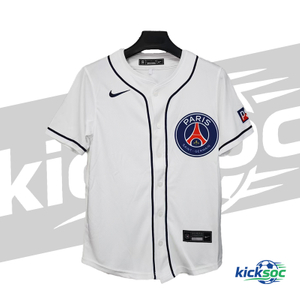 2025/2026 Paris Saint-Germain Baseball Short Sleeve white football Jersey (Fan) 
