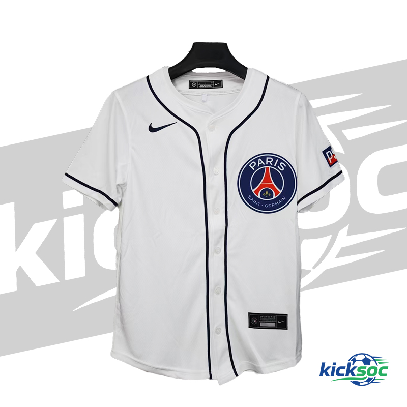 2025/2026 Paris Saint-Germain Baseball Short Sleeve white football Jersey (Fan) 