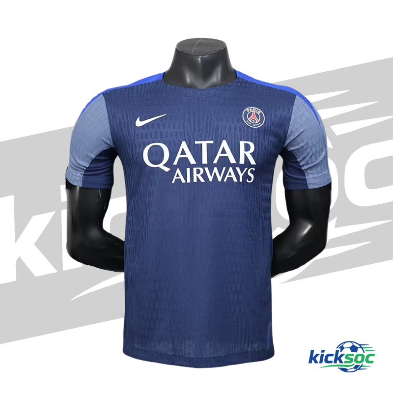 2025/2026 Paris Saint-Germain Pre-Match Football Kit Blue Short-Sleeve Jersey (Player) 
