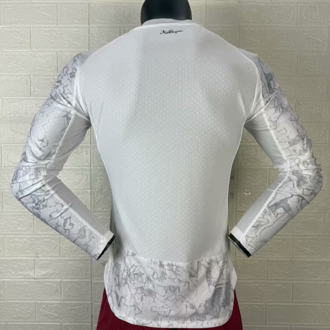 2025-2026 Manchester City Away Long-Sleeve White Football Jersey ( Player ) 