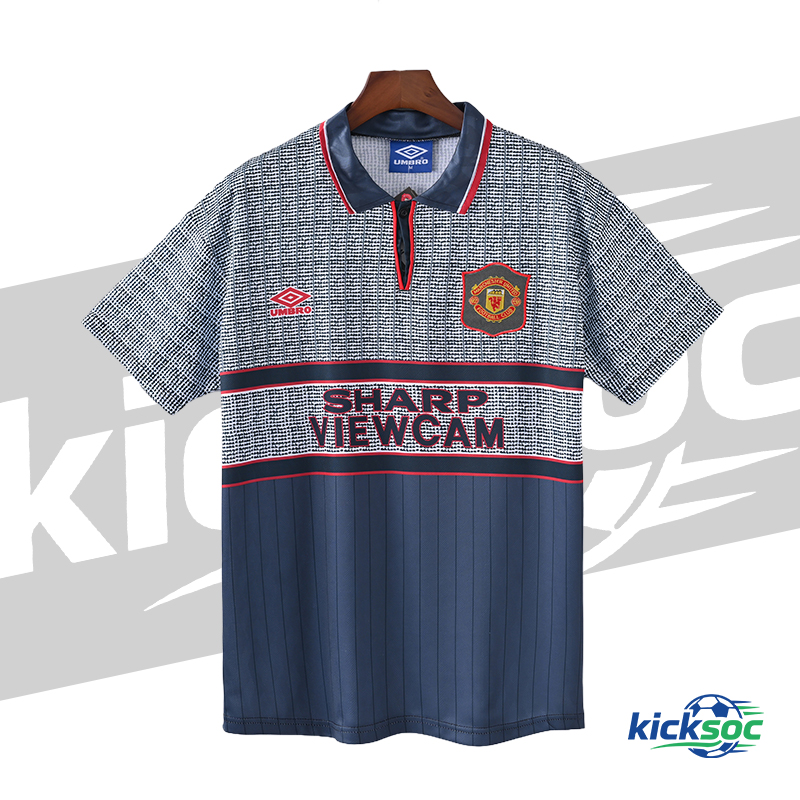 1995/1996 Manchester United Away Short-Sleeve Retro Gary Shirt ( Fan )
