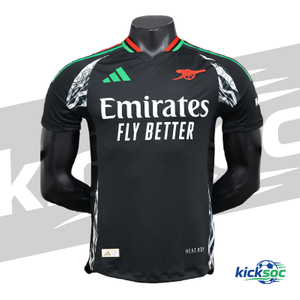 2024-2025 Arsenal Away Black short-Sleeve Jersey (Player) 