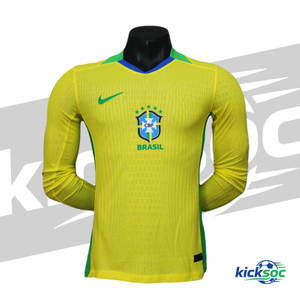 2025-2026 Brazil Home Long-Sleeve Soccer Jersey ( Player ) 
