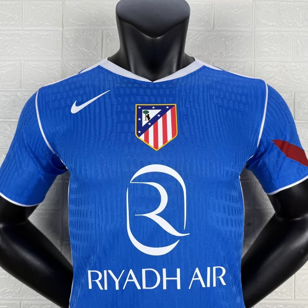 2025-2026 Atletico Madrid Second Away Short-Sleeve Soccer Jersey ( Player )