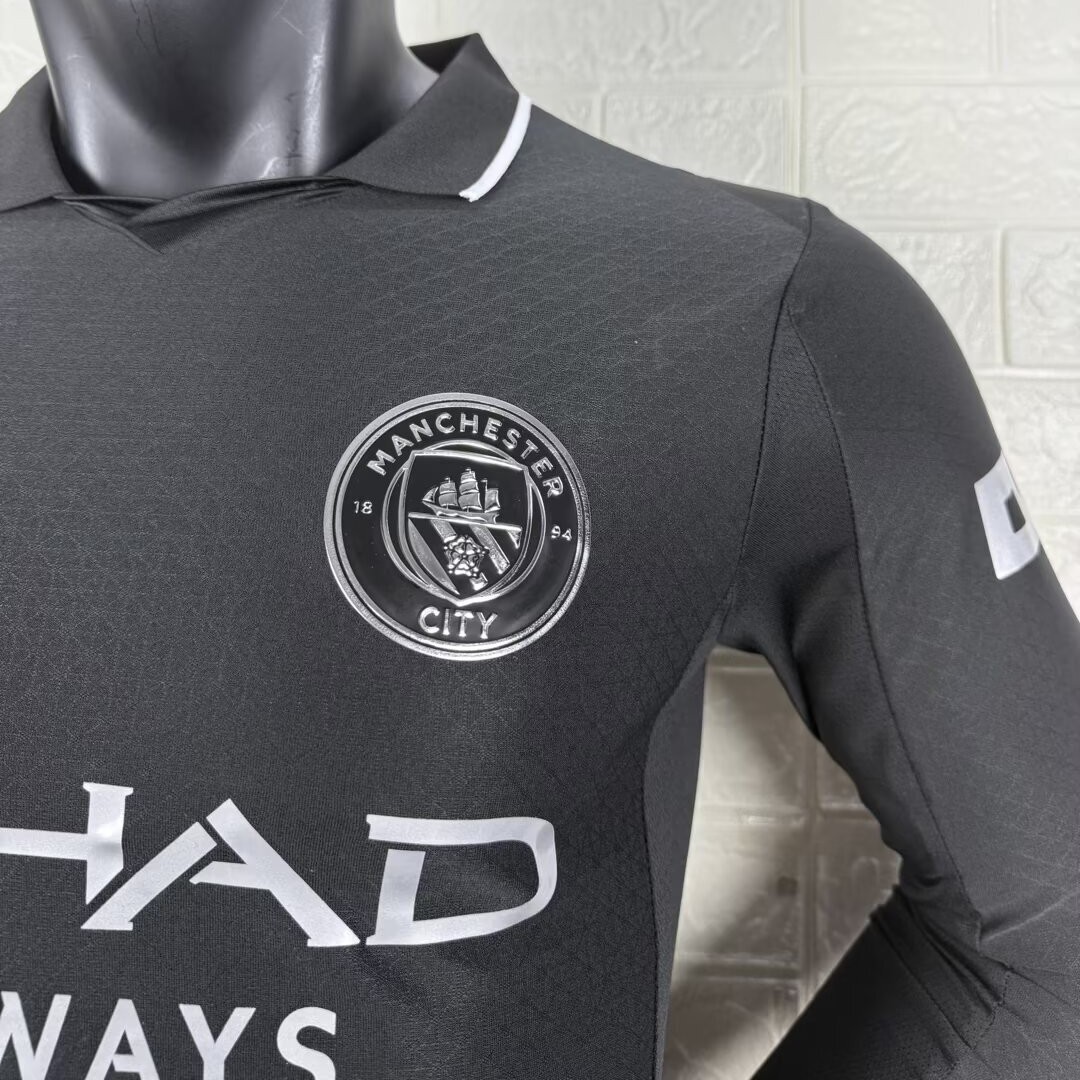 2025-2026 Manchester City Away Long Sleeve Football Jersey ( Player ) 