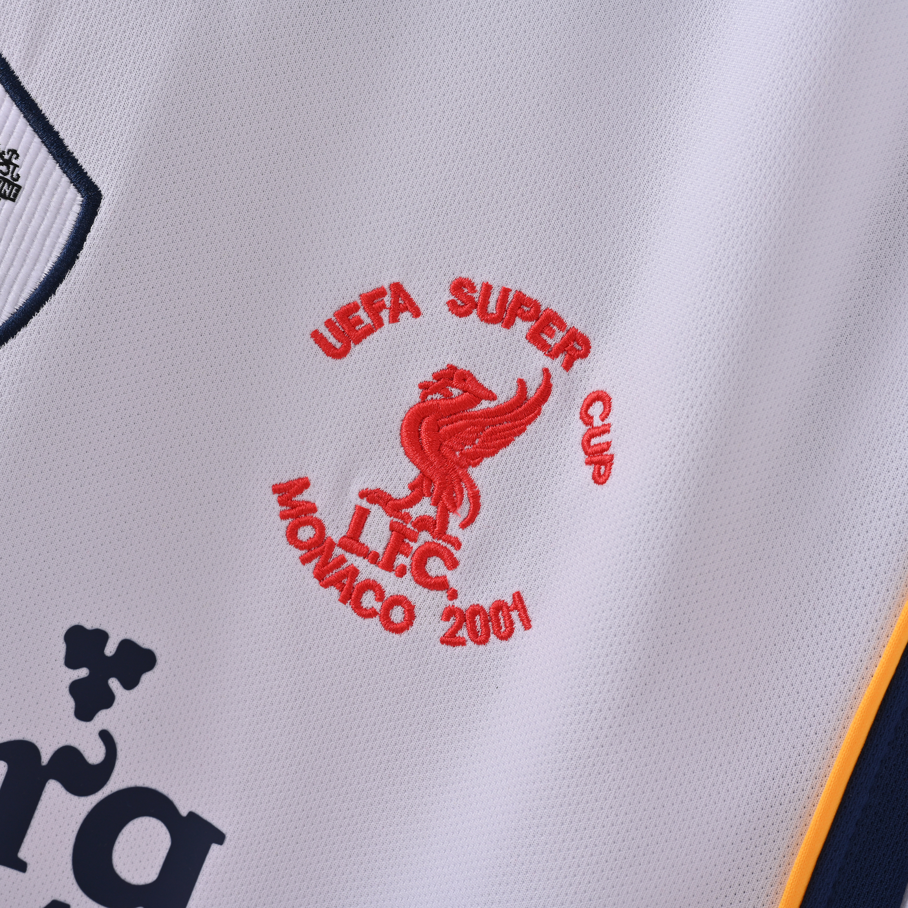 2001/2002 Liverpool Short-Sleeve Football Jersey white Retro Style (Fan)